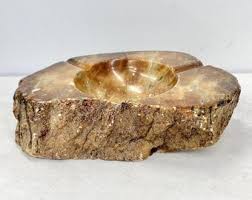 Natural Petrified Wood Bowl - Etsy