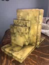 VINTAGE,GENUINE ALABASTER, STACKING BOOKS, BOOKENDS, MADE IN ...