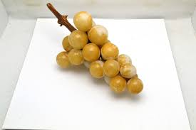 Mid Century Modern Alabaster Grape Bunch Warm Golden Color ...