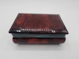 Alabaster Jewelry box Hand Carved Italy Brown | eBay