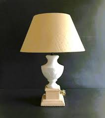 Glazed Faience Lamp Base – Tuscan Style With Leaf Motifs ...