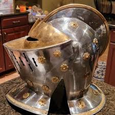 Helms Knight Helmet | Other | Helms Gates Golden Knights Steel Helmet | Poshmark
