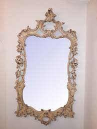 Antique Carved Italian Mirror Large Paint Decorated Floral Italian Mirror | eBay