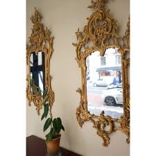 Pair of English Rococo Carved and Gilt Mirrors – KRB