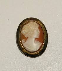 Antique Vintage Gold Filled Cameo Brooch Pendant Carved ...