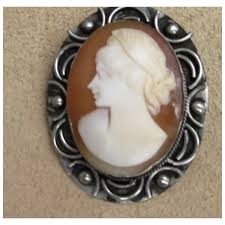 Lovely Cameo in Sterling Silver Vintage Brooch or Pendant ...