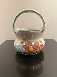 Vintage Italian Ceramic Basket - Etsy