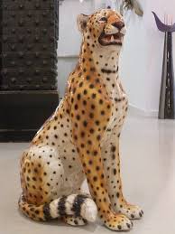 Vintage Italian Ceramic Cheetah at 1stDibs