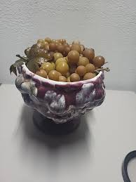 Royal Haeger R421 USA Vintage Grape Maroon Design Fruit Bowl ...