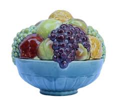 Sarreguemines Majolica French Antique Centerpiece Bowl ...