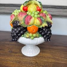 Vintage MCM Italian Ceramic Fruit Bowl Centerpiece - Etsy