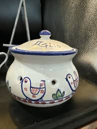 giovanni vietri Italian Hand Painted Birds Aglio Lidded Jar ...