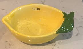 The Grove Lemon Ceramic Measuring Cups Set Of 4 | eBay