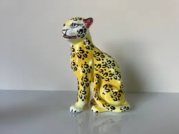 Vintage Ceramic Cheetah Figurines - a Pair - Etsy