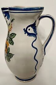 Vintage Hand Painted Italian Jar w/ Handle. Very Nice ...