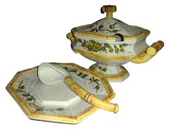 4 Piece Set Mid Century Soup Tureen With Platter & Ladle Made In Italy New Open | eBay Australia