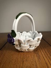 vintage Italian made white ceramic basket | eBay