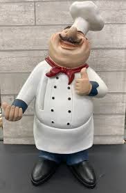 Fat and Large Chef with menu holder USED | eBay