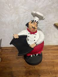 Vintage Chef Statue With Menu: Bistro Kitchen Decor (16.5 X ...