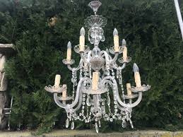 Vintage Italian Crystal Chandelier, 1940s for sale at Pamono