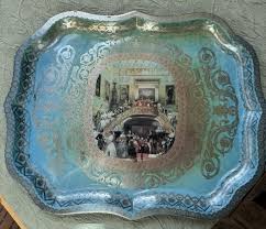 Vintage Tin Metal TRAY “ THE GRAND STAIRCASE” 21.5”x 17”, Made in England | eBay