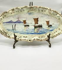 Unique Antique Decorative Plate With Nautical Italian Scene - Decommissioned Museum Piece - Etsy