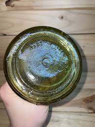 Vintage Empoli Glass Decanter Bottle Italy Green Architectural MCM 1970's 12" | eBay