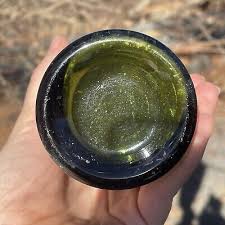 Antique Early 19th C. Olive Green Blob Top Applied Glass Bottle Victorian Art | eBay