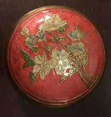 Vintage Flower Brass Round Jewelry Trinket Keepsake Ring Chest | eBay