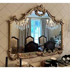 Maitland Smith Traversi Mirror,Baroque Hand-Carved Overmantel Antiqued Gold Leaf | eBay