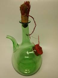 Vintage Mid Century Italian Green Blown Glass Wine Decanter with Ice Chamber #31 | eBay