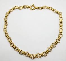 Sold at Auction: Italian two Color 18k Gold necklace Bulgari style