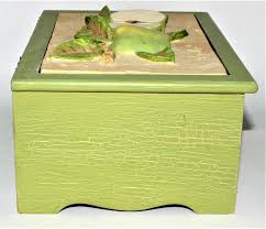 Decoline NY Resin Jewelry Trinket Box Ornate Green Apples Lidded Art Noveau | eBay