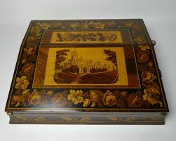 Fine Tunbridge Ware Writing Box / Lap Desk - Eridge Castle C ...