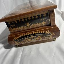 Sorrento Italy Jewlery Music Box Real Inlaid Wood With Key & Certificate VTG | eBay