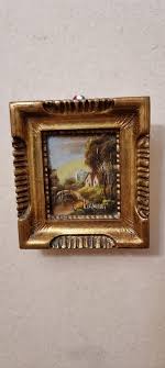 Very Old Oil Painting With Tuscany Views,signed Having Florentine Type Frame With Gold Leaf Gilding and Bubbled Glass. - Etsy