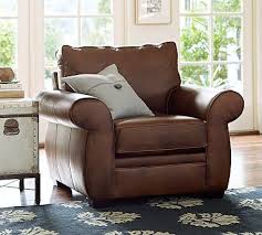 Pearce Roll Arm Leather Chair | Pottery Barn