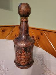 VINTAGE 12''TALL LEATHER WRAPPED BOTTLE MADE ITALY UNIQUE ...