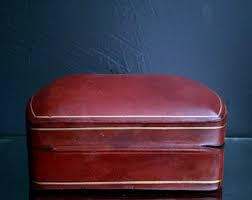 Vintage Jewelry Box Red Leather Made in Italy Jewelry ...