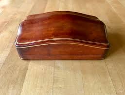 Antique Brown Leather Humpback Box With Gilt Tooled ...