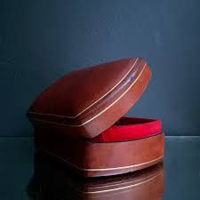 Vintage Jewelry Box Red Leather Made In Italy Jewelry Holder ...