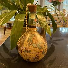 Accents | Italian Smith World Decanter Wrapped In Leather Map Made In Italy | Poshmark