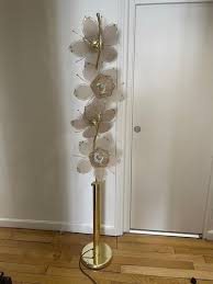 Italian Lotus Flower Lamp for sale at Pamono