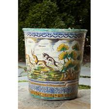 Pair of Italian Majolica Large Planters (Lot 646 - The Historic Chinqua Penn AuctionApr 25, 2012, 10:00am)