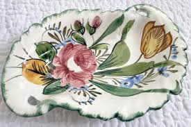 Italian Hand Painted Pottery Candy Trinket Dish Floral Vintage Italy | eBay UK