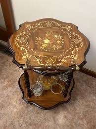 Vintage Italian Marquetry Two-Tier Coffee/Bar Cart | eBay ...