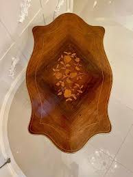 Antique French Louis XV Marquetry Inlaid Center Table | Chairish