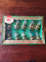 Vintage Italian Miniature Light Set Christmas Tree Hurricane ...