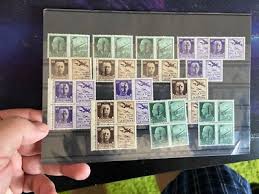 World War 2nd II Italian stamps w ADs x 2 x 4 Blocks Mint ...