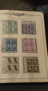 Vintage plate block stamp collection